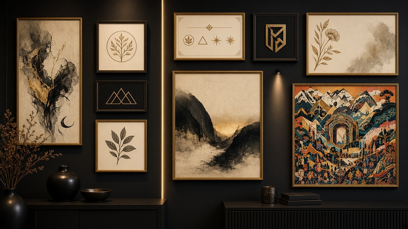 Visual design on the wall